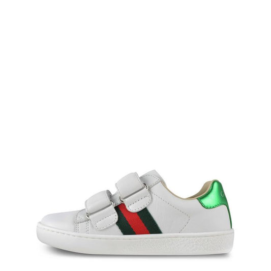 Boys' Motif Leather Velcro Low Top Trainers