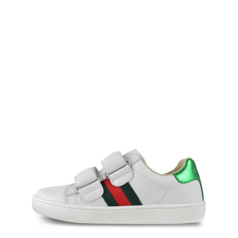 Boys' Motif Leather Velcro Low Top Trainers