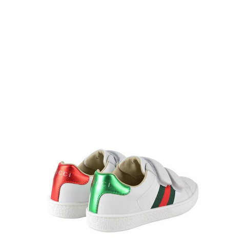 Boys' Motif Leather Velcro Low Top Trainers