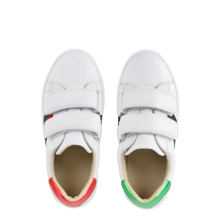 Boys' Motif Leather Velcro Low Top Trainers