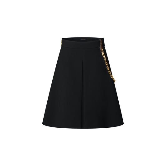 Chain Detail A-Line Mini Skirt