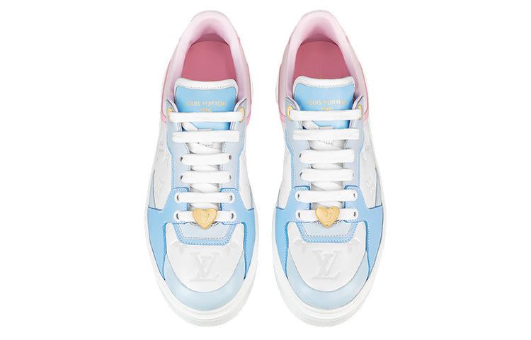 (WMNS) LOUIS VUITTON Time Out Sneakers 'White Monogram with Blue Pink' 1A9QB4
