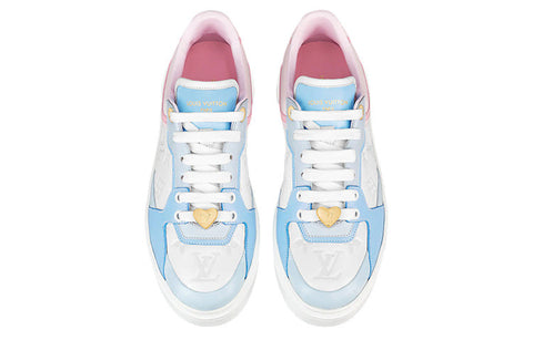 (WMNS) LOUIS VUITTON Time Out Sneakers 'White Monogram with Blue Pink' 1A9QB4