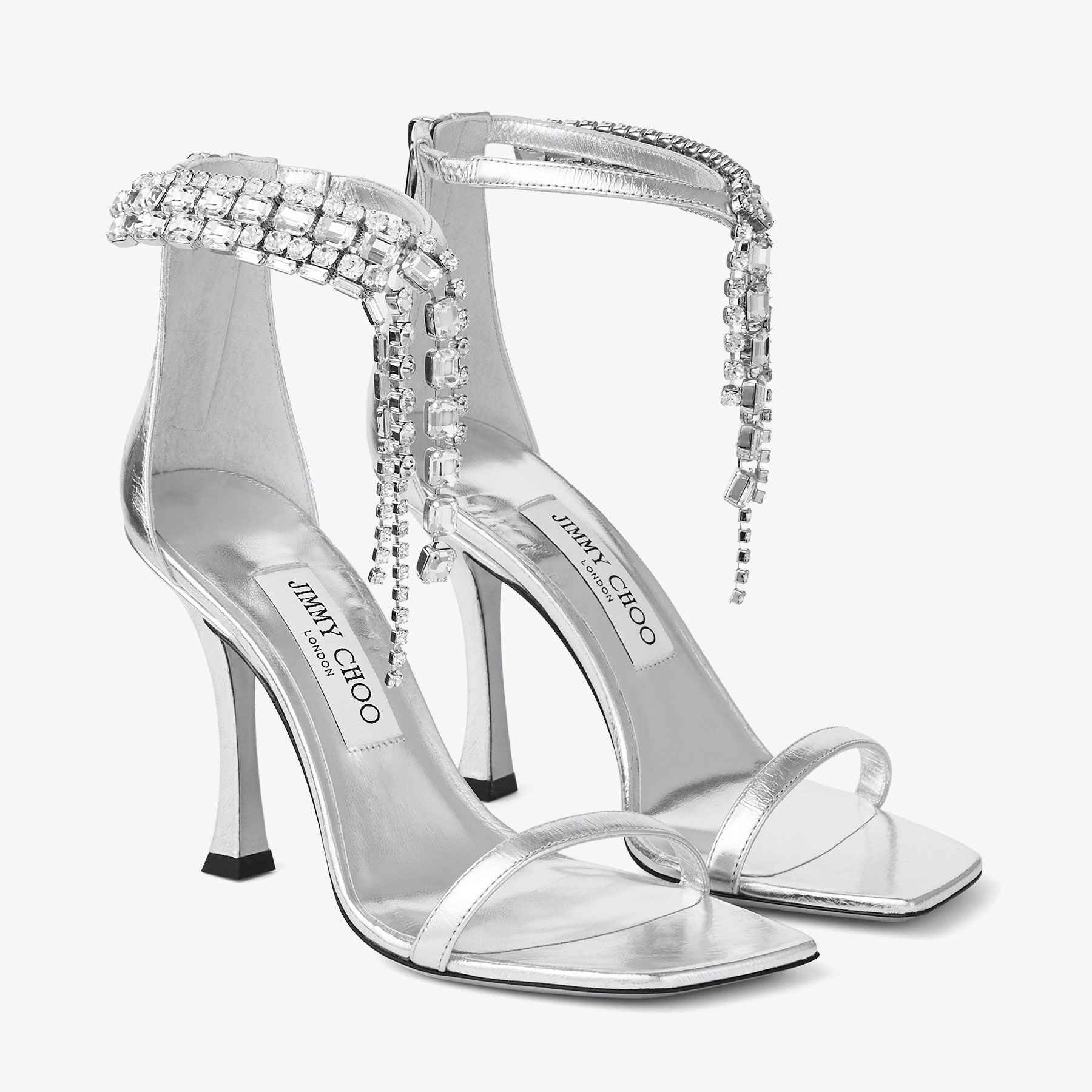 Verity Sandal 100 Silver Vintage Metallic Leather Sandals