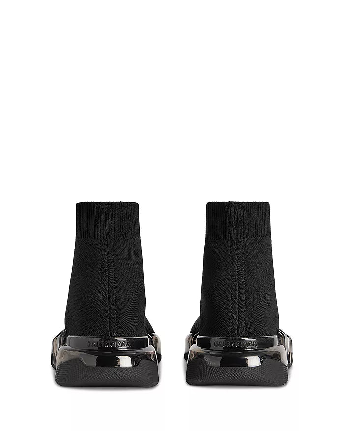 Balenciaga Men's Speed 2.0 Full Clear Sole Knit Sneakers