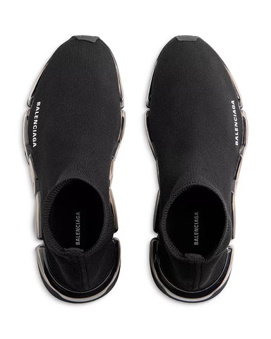 Balenciaga Men's Speed 2.0 Full Clear Sole Knit Sneakers