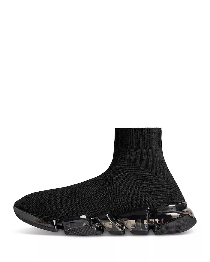 Balenciaga Men's Speed 2.0 Full Clear Sole Knit Sneakers