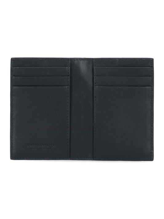 Woven bi-fold card holder