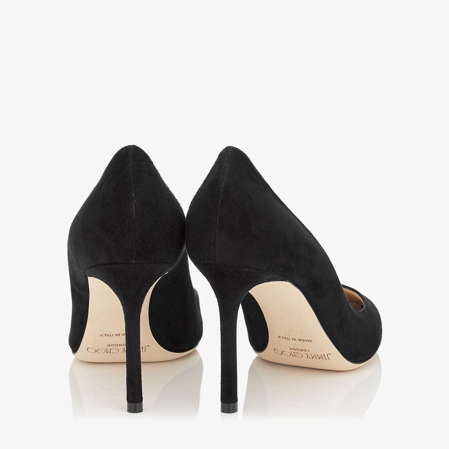 Romy 85 Black Suede Pointed Pumps