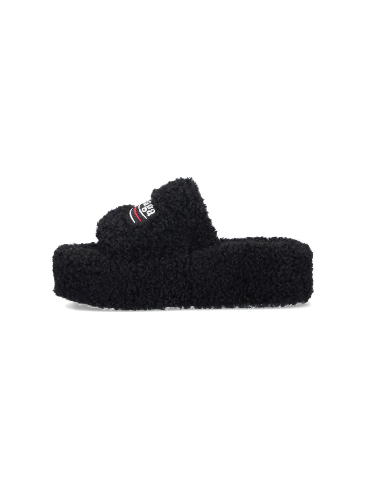 "Furry" slide sandals