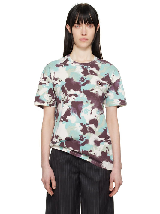 Blue & Purple Map Camo Oversized T-shirt