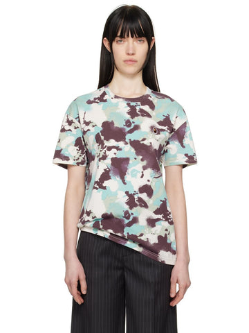 Blue & Purple Map Camo Oversized T-shirt