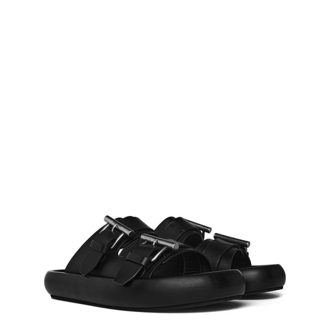 Alexander McQueen Leather Double Buckle Sandals