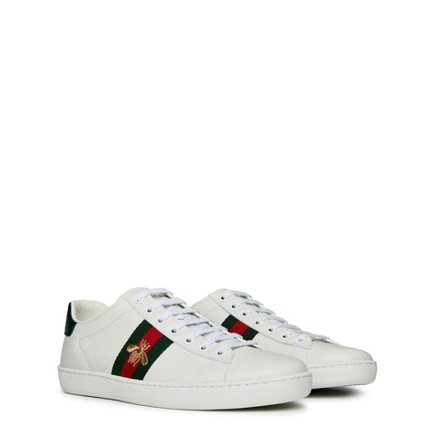 Women's Ace Bee Leather Low-Top Trainers