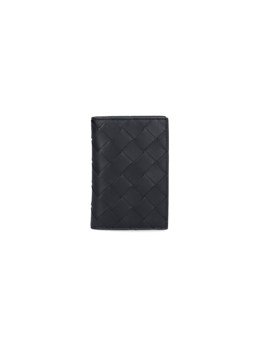 Woven bi-fold card holder