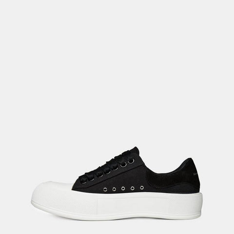 Deck Lace Up Plimsoll Trainers