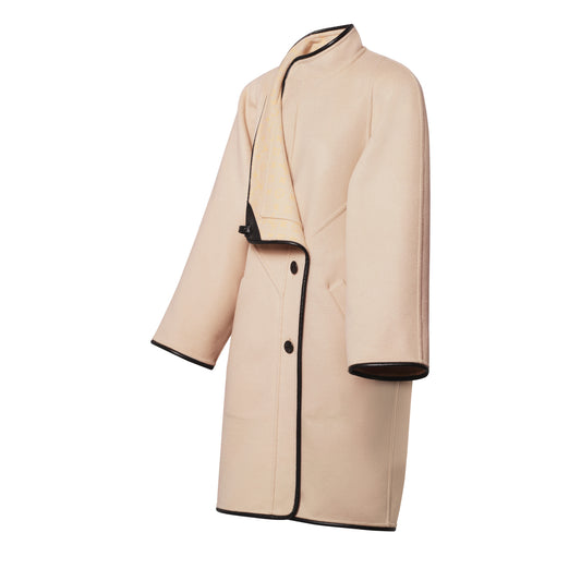Double Face Long Clip Front Coat