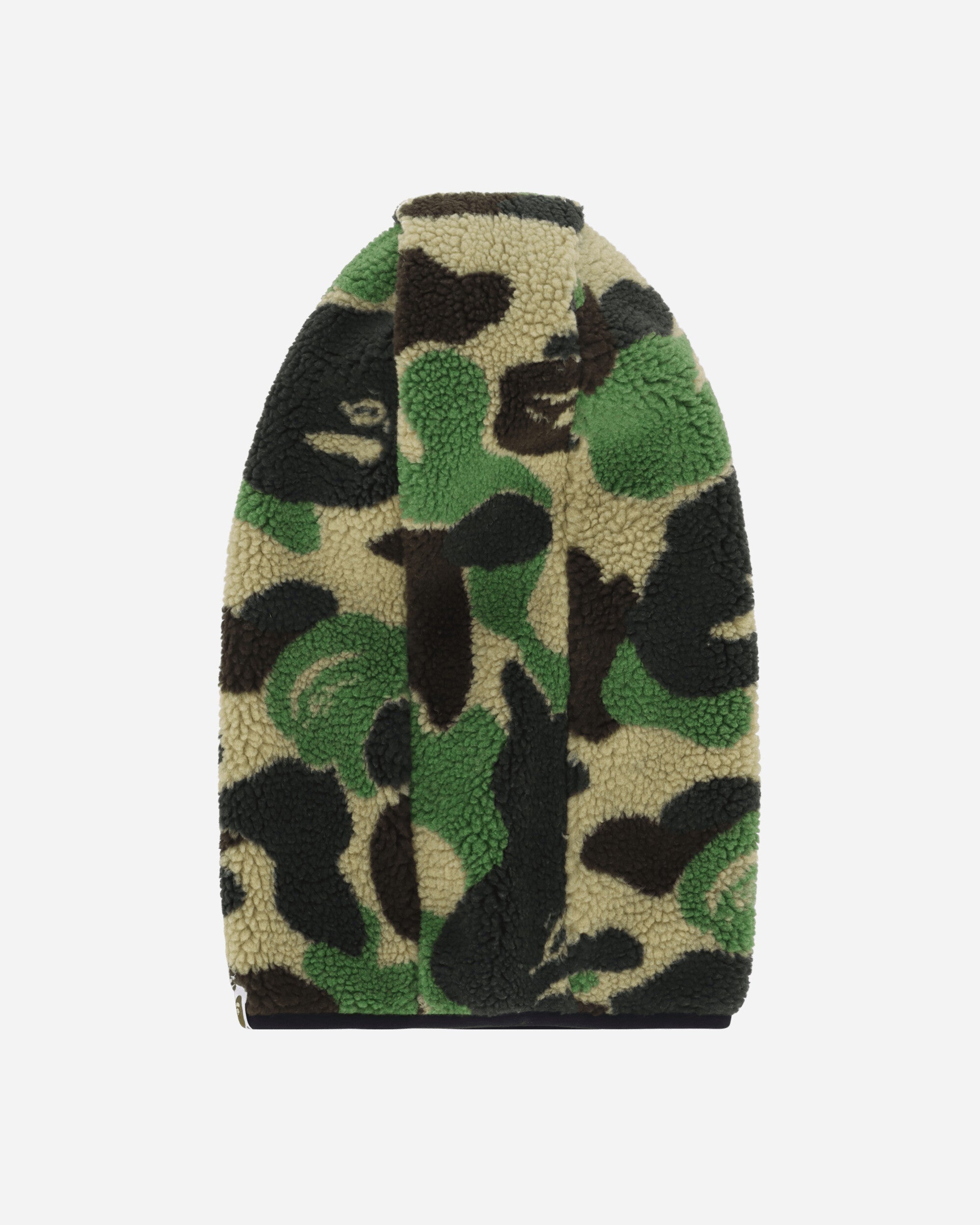 A Bathing Ape ABC Camo Boa Fleece Balaclava Green