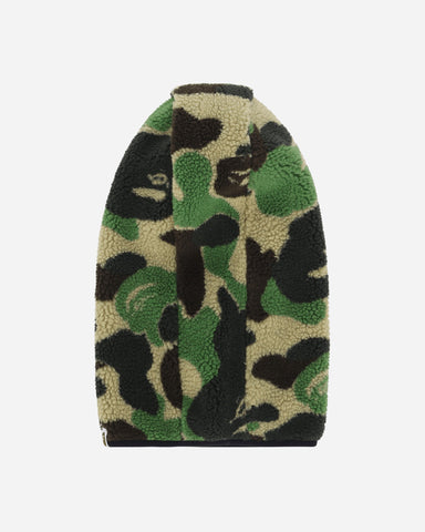 A Bathing Ape ABC Camo Boa Fleece Balaclava Green