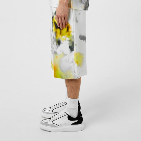 Obscured Flower Printed Shorts