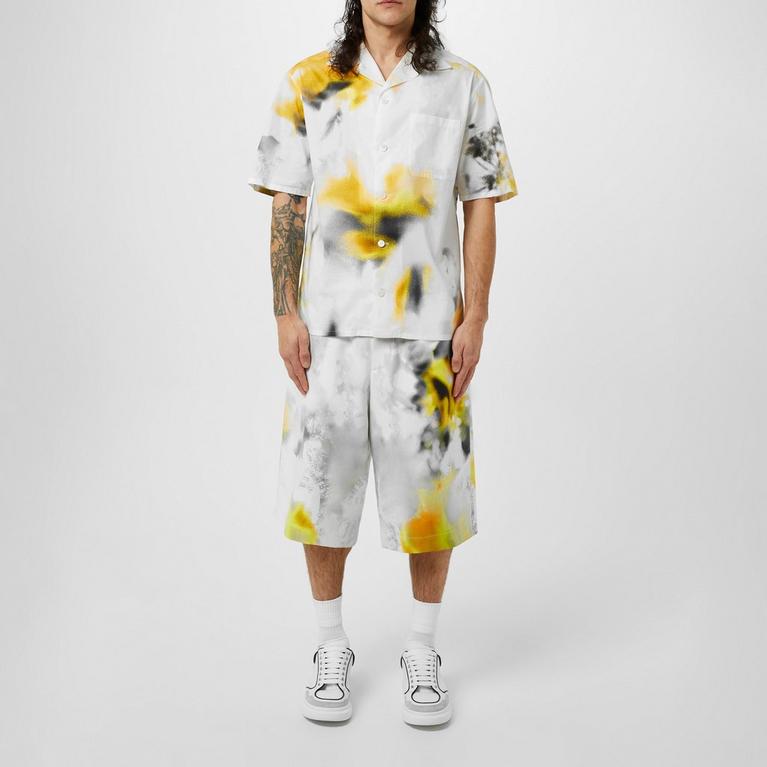 Obscured Flower Printed Shorts