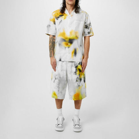 Obscured Flower Printed Shorts
