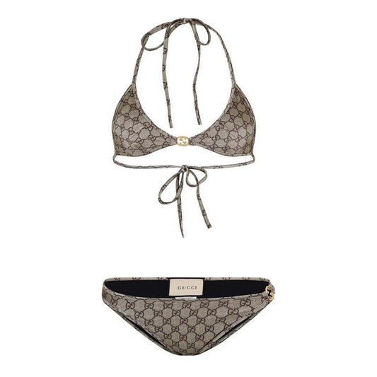 Women's Logo Nylon GG Triangle Bikini Set