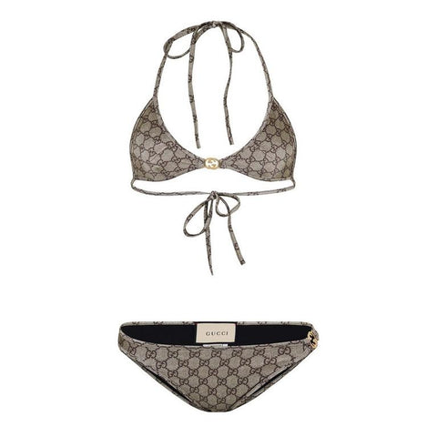 Women's Logo Nylon GG Triangle Bikini Set