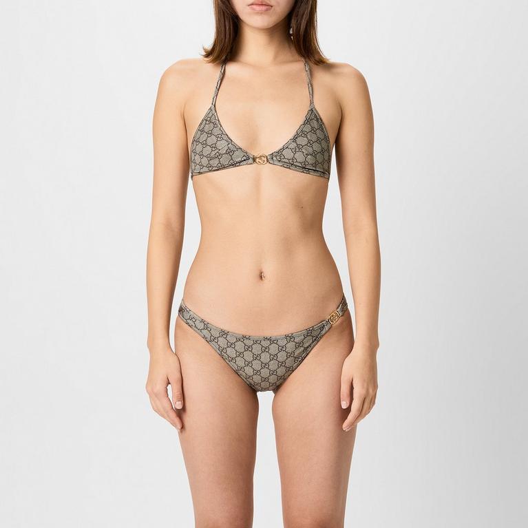Women's Logo Nylon GG Triangle Bikini Set