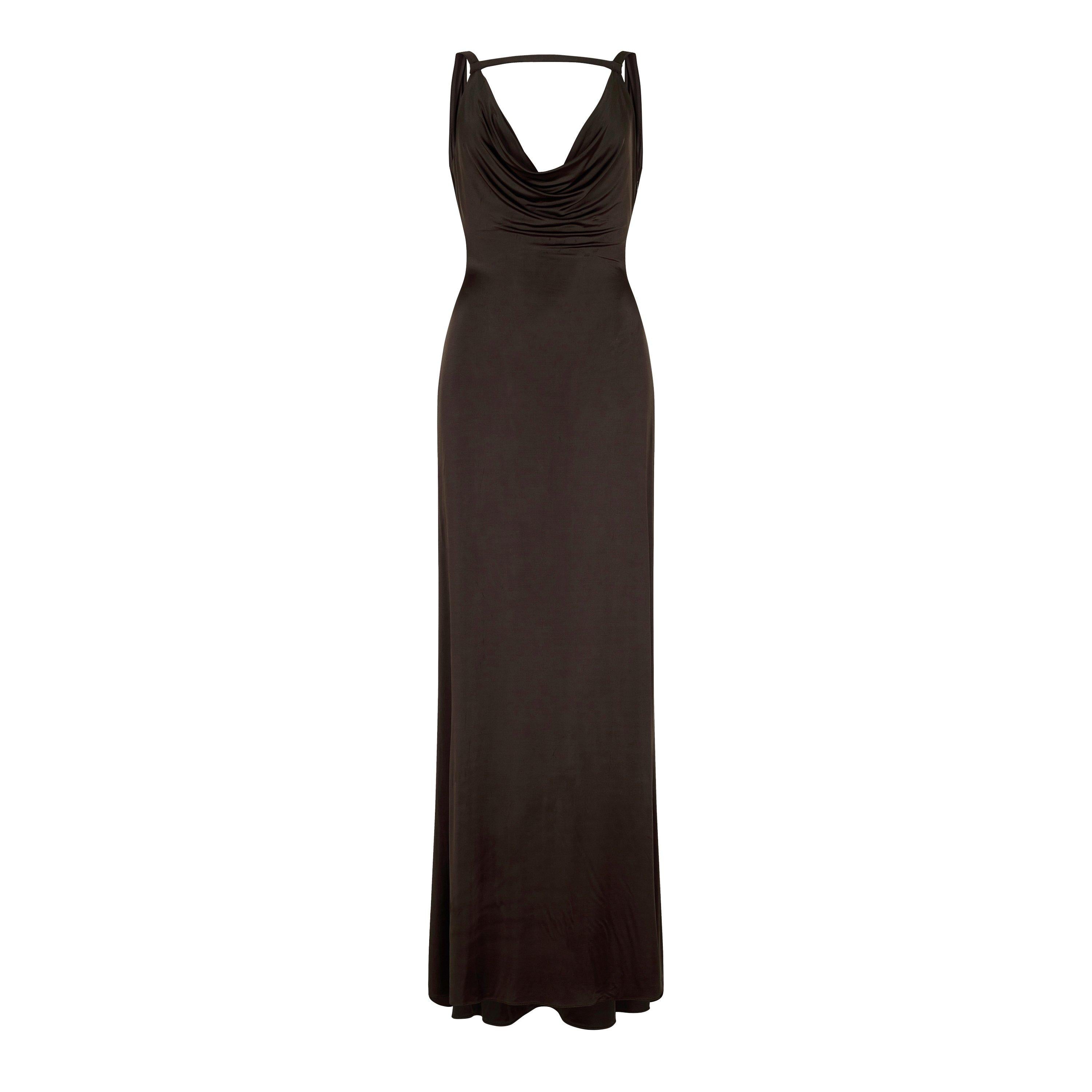 Cowl Neck Evening Dress