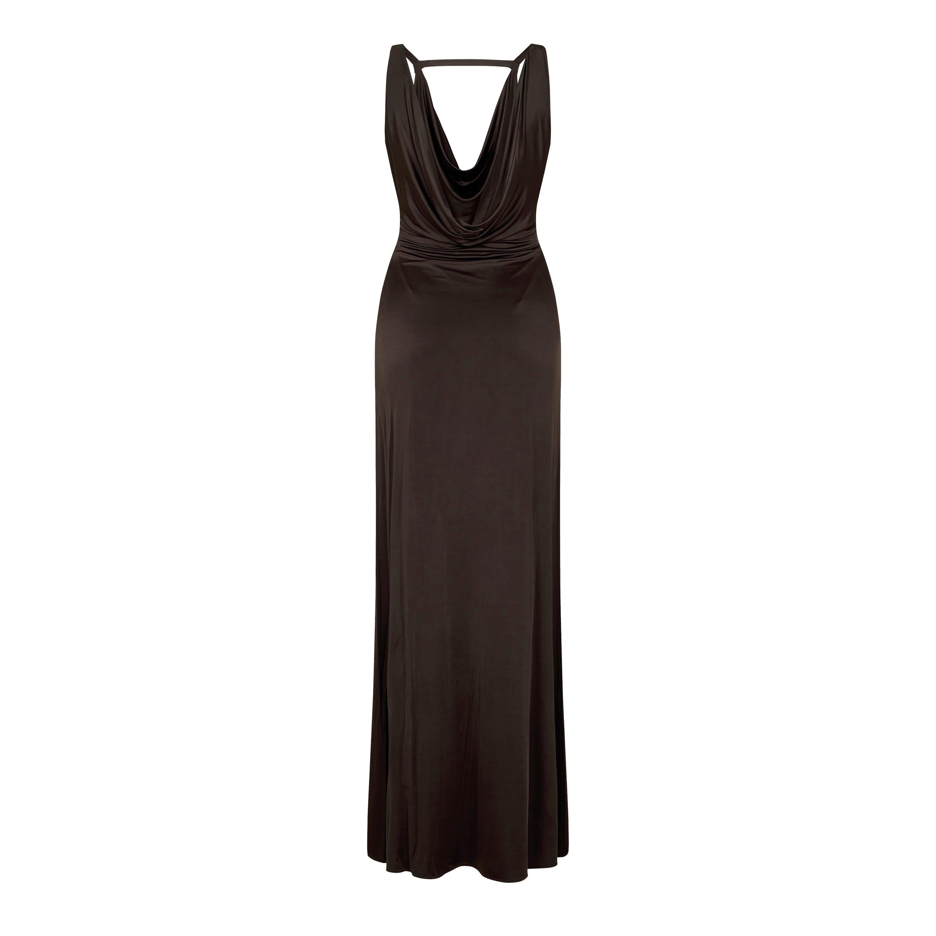 Cowl Neck Evening Dress