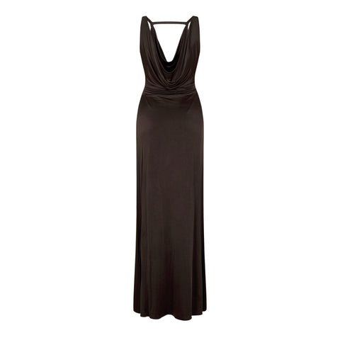 Cowl Neck Evening Dress