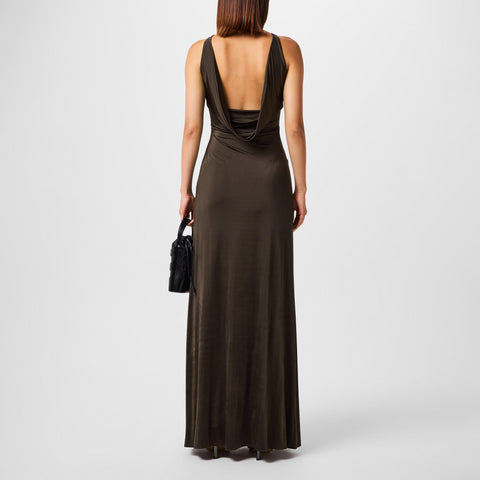 Cowl Neck Evening Dress