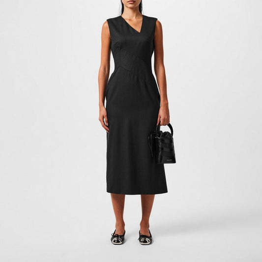 Alexander Mcqueen Pinstriped Midi Dress