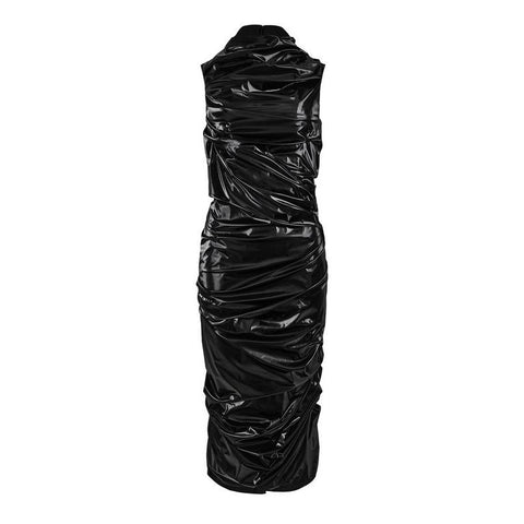 Evening Draped Midi Dress