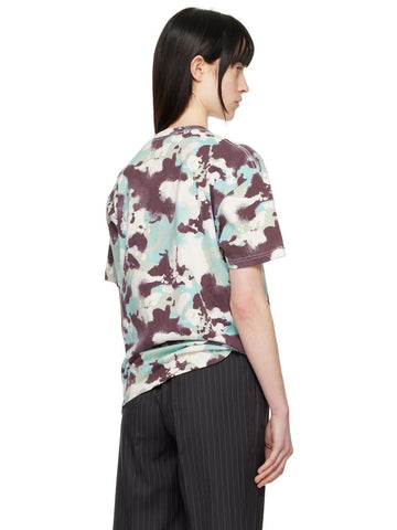 Blue & Purple Map Camo Oversized T-shirt