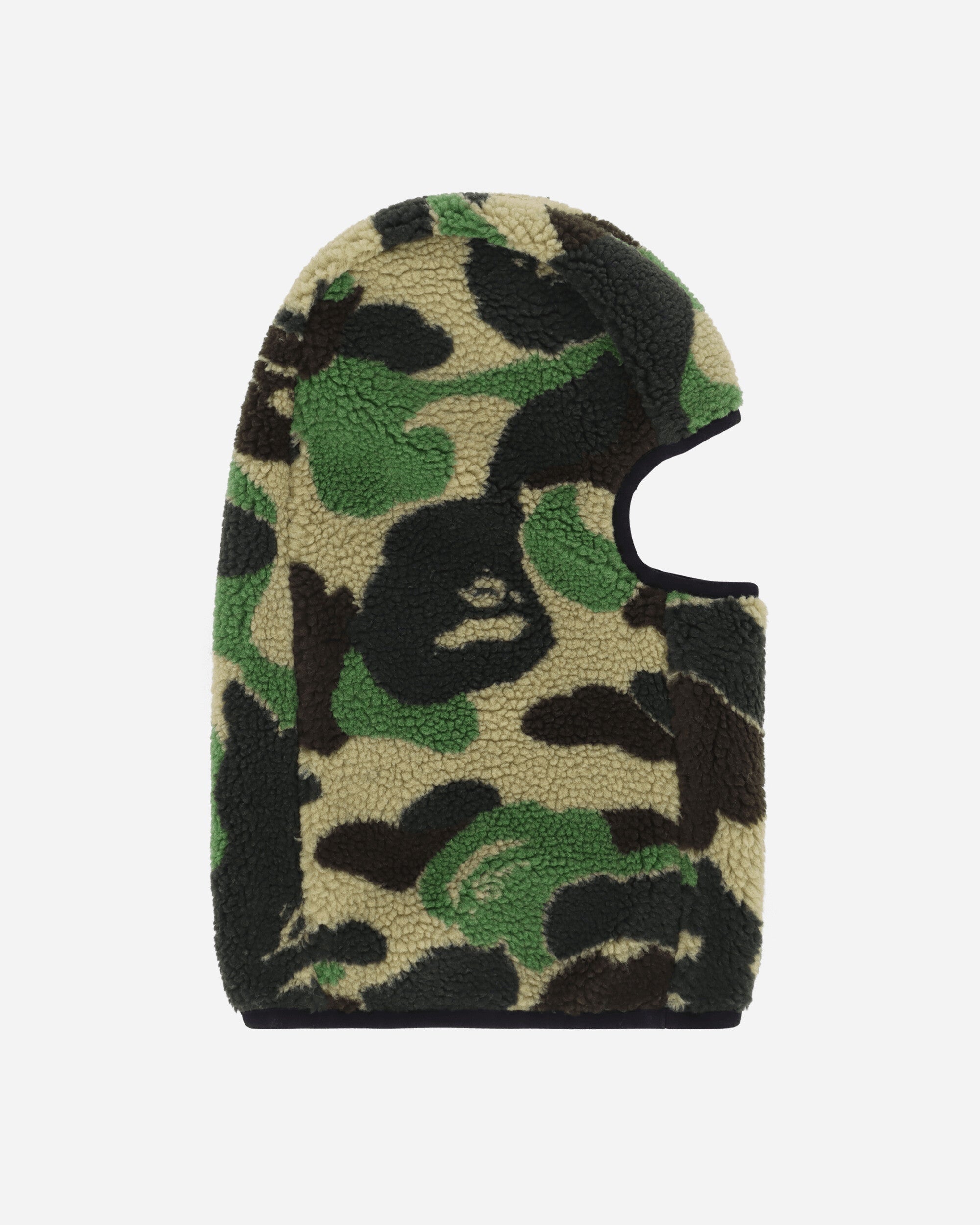 A Bathing Ape ABC Camo Boa Fleece Balaclava Green