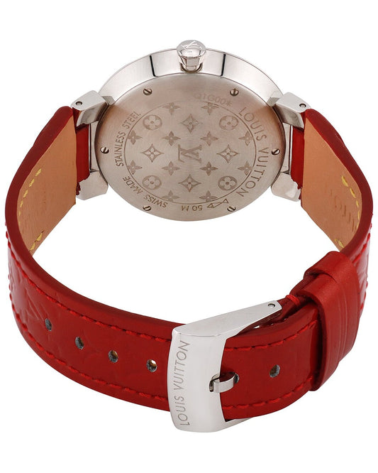Louis Vuitton Women's Tambour Monogram Diamond Watch, Circa 2000s (Authentic Pre-Loved)
