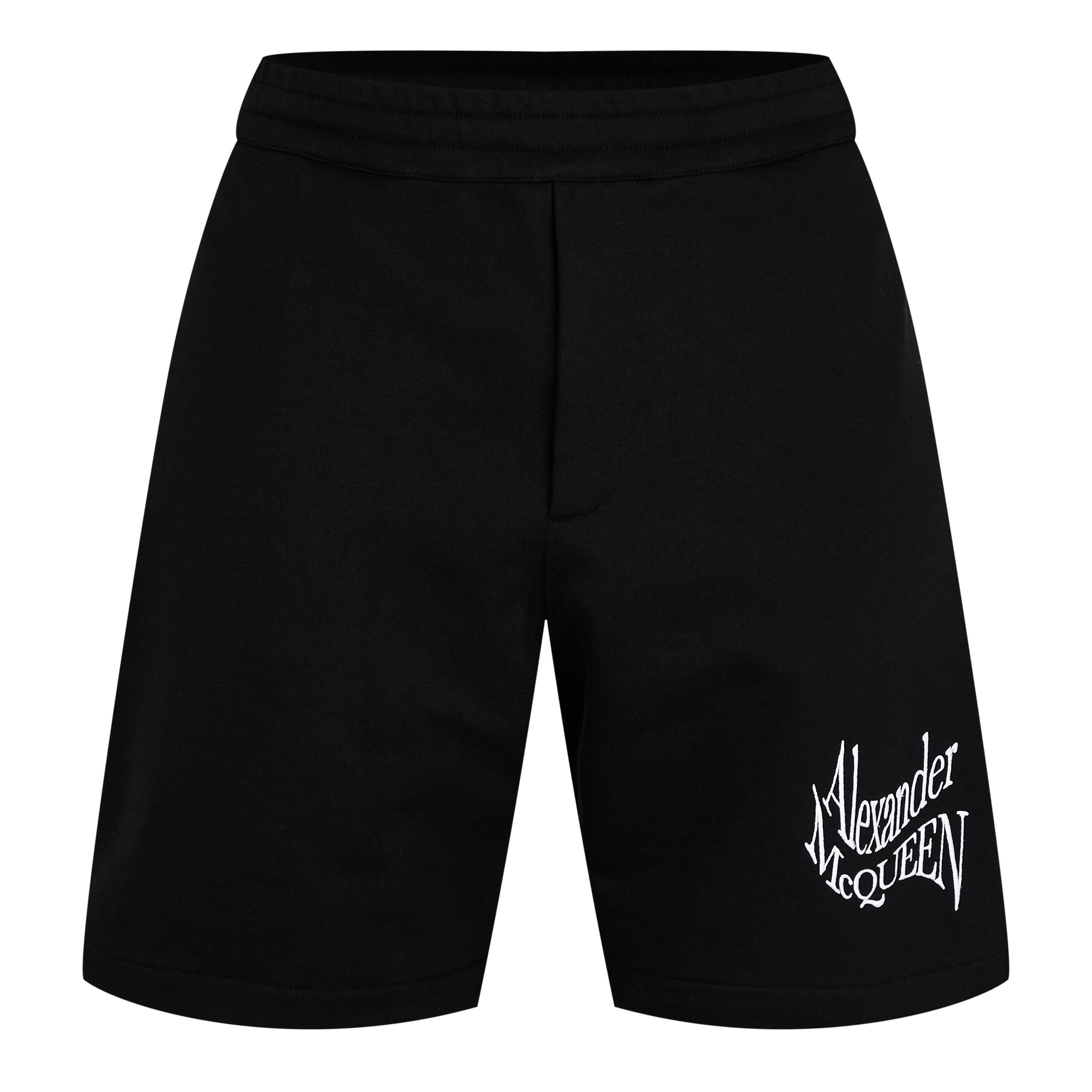 Alexander McQueen Embroidered Logo Shorts