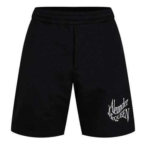Alexander McQueen Embroidered Logo Shorts