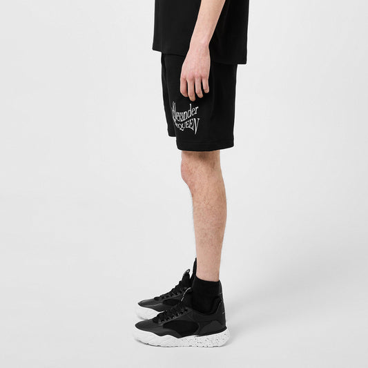 Alexander McQueen Embroidered Logo Shorts