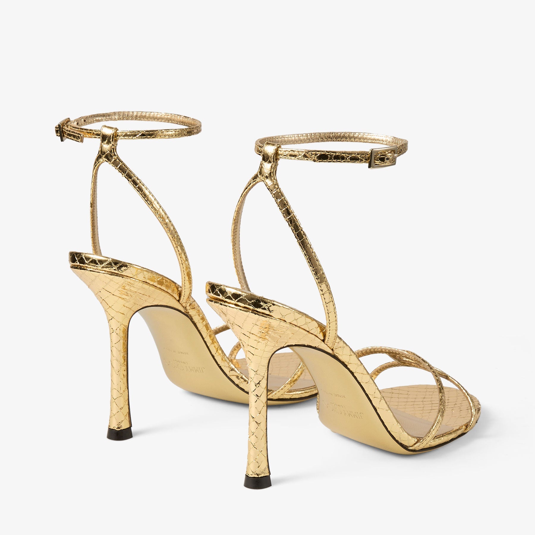 Leo 100 Gold Candy Wrap Leather Sandal