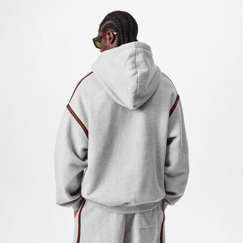 Embroidered Web Logo Hoodie