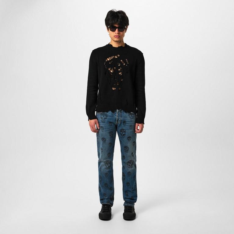 Distressed Skull Jumper