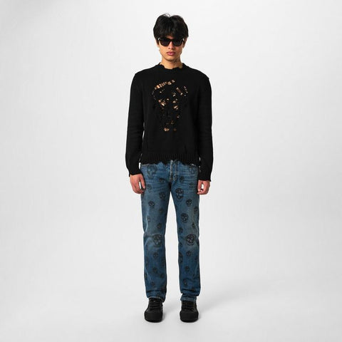 Distressed Skull Jumper