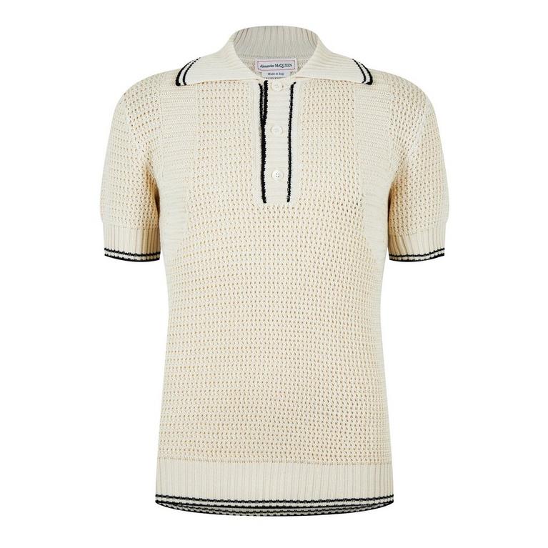Open Knit Polo Shirt