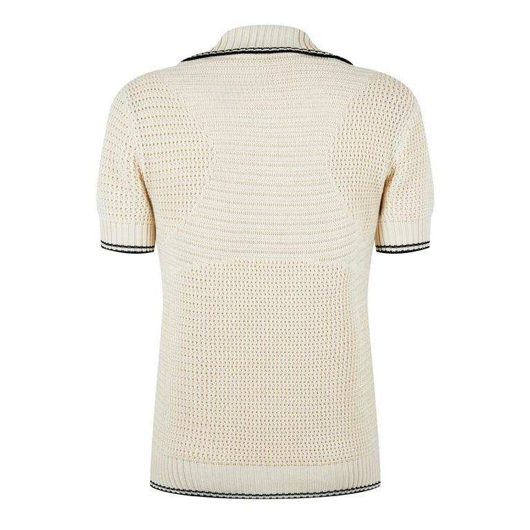 Open Knit Polo Shirt