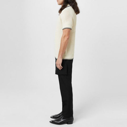 Open Knit Polo Shirt