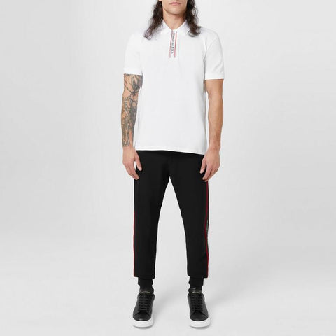 Men's Plain Cotton Tape Button Polo Shirt