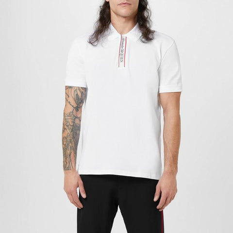 Men's Plain Cotton Tape Button Polo Shirt